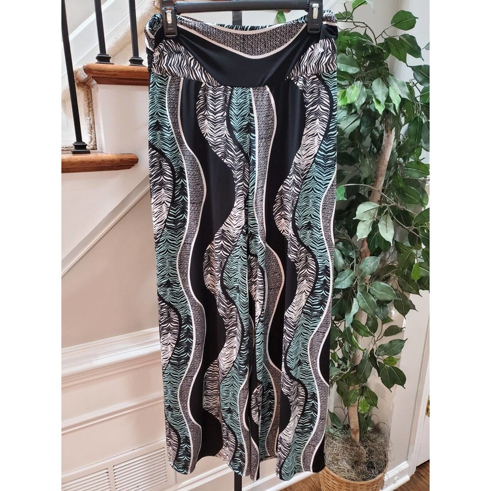 Cato Women's Polyester Mid Rise Wide Legs Comfort Waist Palazzo Pant Size S